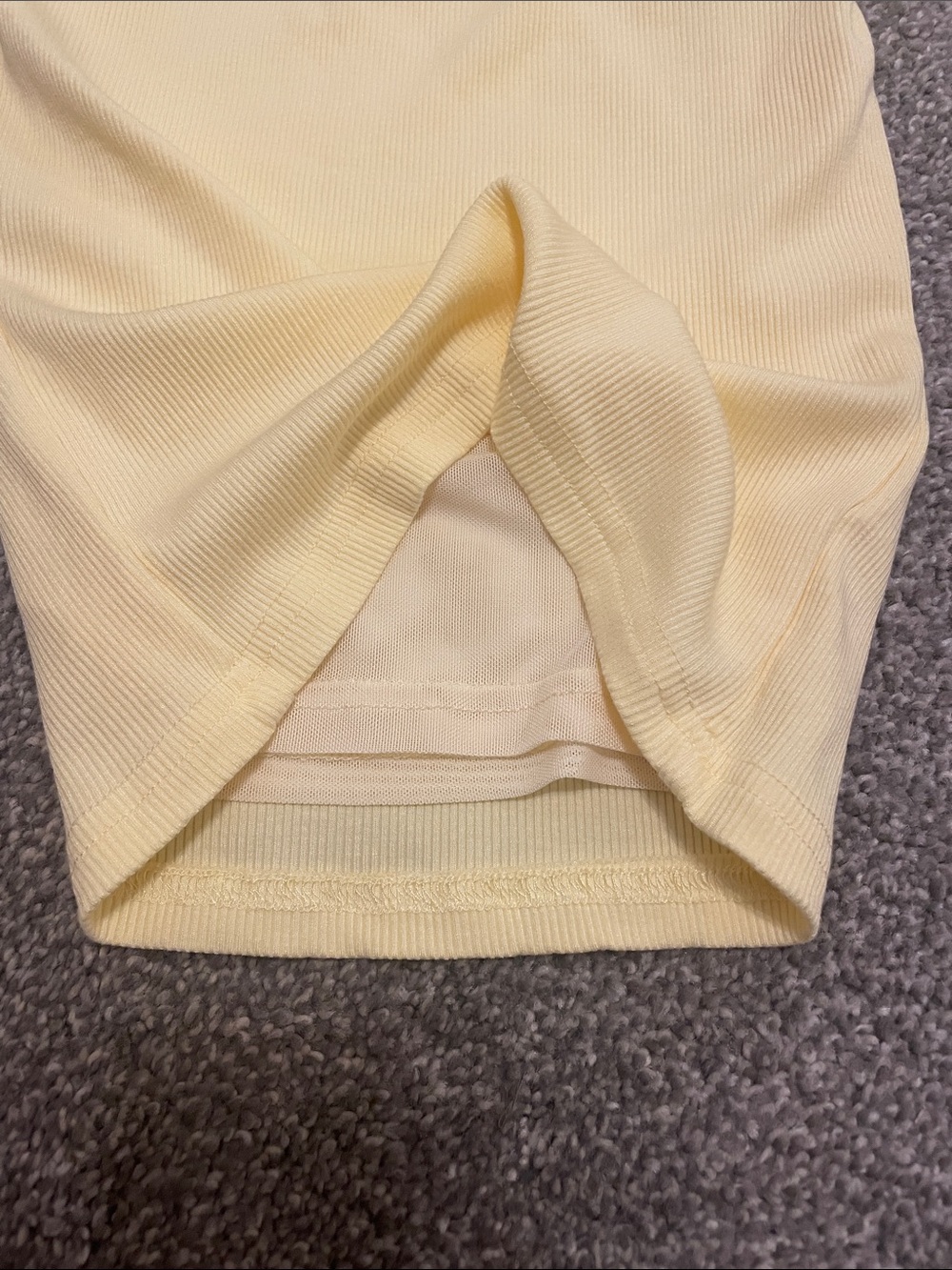 Butter Yellow Ribbed Tank Top - Picture 5 of 6